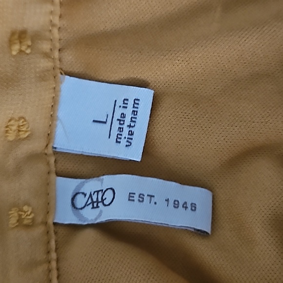 Cato Tiered Clip Dot Sleeveless Top L - Picture 4 of 7